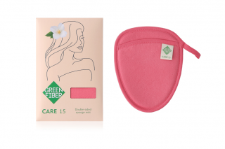 Green Fiber Care 15, Çift taraflı eldiven - sünger mercan