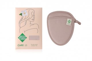 Green Fiber Care 15 Çift taraflı eldiven - sünger bej 